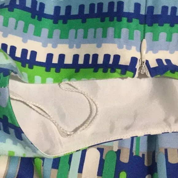 Sleeveless Abstract Design Dress A Line Style - Picture 6 of 6